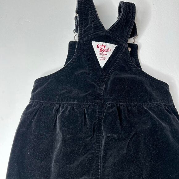 Vintage 90s 1990s Oshkosh baby B’gosh Black velvet baby bash overalls - Picture 6 of 6